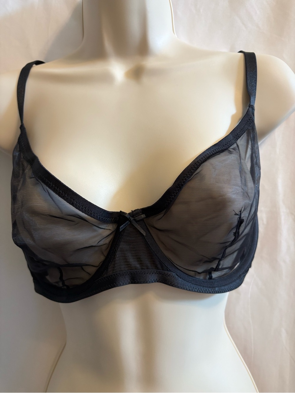 Savage X Fenty Black Sheer Mesh Underwire Bra